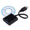 USB 3.0 to VGA Adapter USB to VGA Video Graphic Card Display External Cable Adapter for PC Laptop Black