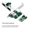 M.2 to Dual Port 2.5G Gigabit Network Card 2 RJ45 Ports 2500 Mbps 1000M B/M Key Slot, 2242 Size
