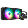 V240 AIO CPU Liquid Cooler for Intel 1700 1200 1150 /AMD AM4 AM3 Black Water Cooler 240Mm Radiator Addressable RGB All-In-One Black