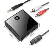 2 in 1 Bluetooth 5.0 Transmitter Receiver Wireless Adapter 3.5Mm AUX Optical Audio Adapter Low Latency for PC Tv Car Speaker