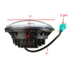 7inch 6000K LED Hi-Lo Beam Headlight Halo Angle Eyes White DRL Red Turn Light For Jeep Wrangler