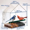 Mrcrafts Window Bird Feeder for Outside with Strong Suction Cups, Fits for Cardinals, Finches, Chickadees etc.