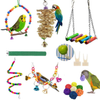 SLO 15 Packs Small Bird Parrot Swing Chewing Toys - Hanging Bell Birds Cage Toys Suitable for Small Parakeets, Cockatiel, Conures,Finches,Budgie,Macaws, Parrots, Love Birds