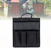 Garden Kneeler Tool Bag Stool Pouch Seat Storage Tote Hanging Organizer, 600D Waterproof Portable for Outdoor Gardening, 12” x 13“ (Black, NOT Include Kneeler)