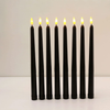 Bobin Pack of 6 Black LED Birthday Candles,Yellow Flameless Flickering Battery Operated LED Halloween Candles
