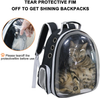 GeerDuo Cat Backpack Carriers Bag, Dog Backpack,Portable Pet Carry Bag for Puppy Rabbit Bird,Airline Approved Transparent Carrying Backpack for Outdoor