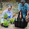 SmarTour Garden Tote/Gardening Tool Storage Bag/Garden Tool Bag for Indoor Outdoor Garden Plant Tool Set Gardening Tools Organizer (Black)