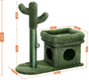 Catinsider 2 in 1 Cat Scratching Post Kitty Condo with Dangling Ball for Small Cats Green