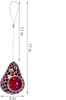 Sunnydaze Ruby Mosaic Hanging Bird Feeder, Outdoor Decorative Glass, 6-Inch