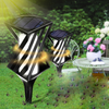 2Pcs Solar Powered LED Light Mosquito Killer Insect Repellent Bug Zapper Garden Outdoor Yard Lamp