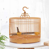 Yissone Round Bird Cage, Plastic Bird House Carrier, Vintage Style Hanging Bird Cage with 2 Feeding Cups for Small Birds Parrot (30cm in Diameter)