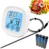 Digital Meat Thermometer, 2S Ultra Fast Instant Read Cooking Thermometer with 40'' Super Long Probe, 4 AAA Batteries, Alarm & Timer, Food Thermometer for Kitchen BBQ Grill Smoker Meat Oil Milk Yogurt