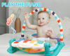 COVTOY Baby Gym Play Mat, Kick and Play Piano Gym Mat for Infants, Tummy Time Mat Activity Center with Mirror for Baby Toys 3-6 Months