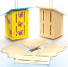 Baker Ross AC811 Wooden Butterfly Houses-Pack of 2, Habitats for Children to Make, Decorate and Personalise, Creative Craft Set for Kids and STEM Activities 17cm