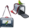 PetierWeit Bird Parrot Travel Carrier Lightweight Bird Travel Bag Transparent Breathable Bird Travel Cage Portable Travel Carrier for Small Bird and Parrot(Size Large)