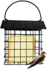 foreverwen Suet Feeder for Wild Birds, Suet Cake Holders, Metal Roof Weather Guard, Suet Bird Feeders for Outside, Bird Feeder Cage, Use with Suet Cakes, Seed Cakes, Bread, Fruits for Oriole Birds