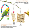 DOMIGLOW Bird Toys for Parakeets - Bird Perches Parrot Toys Climbing Ladder Hanging Swing Cuttlebone Chew Toys Perfect for Cockatiel Budgies Small Macaw Lovebirds