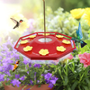 Hummingbird Feeders for Outdoors,16 Fluid Ounces Humming Bird Feeder for Outside Hanging with 8 Plastic Feeding Stations and Buil-in Moat,Leak-Proof Hummer Bird Feeder for Outdoors, Easy to Clean