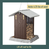 North States Village Collection Hopper Style Outhouse Birdfeeder: Easy Fill and Clean. Squirrel Proof Hanging Cable included. Large, 4.25 pound Seed Capacity (8.13 x 8.13 x 11, Brown)