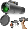 10-20x50 Monocular Telescope, High Power Zoom Telescope for Adults with Smartphone Holder & Tripod, Waterproof BAK4 Prism FMC Monocular for Bird Watching Hunting Camping Travelling Wildlife Scenery