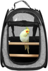 Akinerri Birds Travel Carrier, Small Bird Travel Bag, Transparent Breathable Travel Cage Bird Parrot Carrier, Include Perch and Bottom Tray