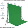 Green Screen Backdrops, Portable Solid Color Photography Backdrops Cloth, 10 x 12 ft Collapsible Green Backdrop Background for Photography, Video Studio