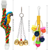 McFeddy Bird Toy Bird Swings Parrot Chew Toy,Pet Hammock Swing Toy,Hanging Bell Small Pet Bird Cage Toy, Suitable for Small Parrots, Macaws, Starlings, Love Birds, Finch and Other Small Birds