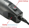 Mini Heat Gun, Portable Mini Handheld Hot Air Gun for DIY Craft Embossing Shrink Wrapping PVC, Drying Paint Embossing, DIY Acrylic Resin Craft Clay Rubber Stamp300W Multi Function Electrical Heat Tool