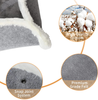 Cat Bed & Dog Bed,Warmth and Comfort Pet Bed Made of Plush Felt,Calming Cat Bed in Grey and White for Small to Medium Sized Dogs and Cats