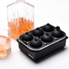 Ice Cube Trays,Ankway Silicone Ice Molds Set,Sphere Ice Ball Maker with Lid and Large Square Mold for Freezer,Whiskey,Cocktail,Clear Ice,Easy Release and Reusable,BPA Free（2021 Upgraded,Black）