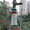 Wild Bird Feeder,Solar Bird Feeder, Metal Bird Feeder,Lighthouse Bird feeders for Outside, revolving Light Lighthouse, Garden Art Decoration, Lawn, Yard Art.