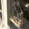 Window Bird Feeder with Strong Suction Cups and Seed Tray, Outdoor Birdfeeders for Wild Birds, Finch, Cardinal, and Bluebird.Outside Hanging Birdhouse Kits