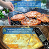 2 in 1 Dual Probe Digital Instant Read Food Meat Thermometer with Backlight, Alarm, Magnet & Corkscrew Function,Food Thermometer for Oven, Deep Frying, Outdoor BBQ, Candy, Liquids and Baking