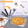 Large Pizza Peel 16 inch | DWTS Pizza Peel Extra Large Pizza Paddle Stainless Steel with Folding Handle for Indoor and Outdoor Pizza Oven