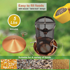 Goodeco Large Bird Feeder Outdoor 12.6 inches Mesh Screen with Copper-Look,Wild Bird Feeder Comes with Hook to Hang on Tree,Attract More Birds,Perfect for Patio,Yard,Garden or Outdoor Decoration