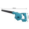 2 in 1 Brushless Electric Air Blower & Vacuum Suction Dust Cleaner Leaf Blower for Makita 18V Battery