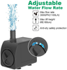 Knifel Submersible Pump 300GPH Ultra Quiet with Dry Burning Protection 6ft High Lift for Fountains, Hydroponics, Ponds, Aquariums & More………