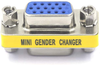 VCE 4-Pack VGA SVGA Coupler HD15 Female to Female Mini Gender Changer Coupler Vga Cable Adapter