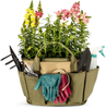 DRS Garden Tool Bag & Garden Tote, Garden Tool Organizer with 8 Gardening Tool Storage Pockets