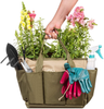 DRS Garden Tool Bag & Garden Tote, Garden Tool Organizer with 8 Gardening Tool Storage Pockets
