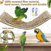 Hamiledyi Bird Seagrass Mat Toy Set Parrot Grass Woven Hanging Hammock Natural Parakeet Climbing Rope Ladder Chew Toys Budgie Nesting Box for Lovebird Conure Finch Cockatoo Cage Accessories 7 Pack
