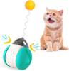 Clonynix Automatic Cat Toys Interactive Cat Feather Toys Cat Ball Toys for Indoor Multifunctional Cat Toys Tumbler Design with Bird Calls,Catnip Toys,Improve Cat Intelligence and Relieve Anxiety