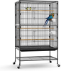 YINTATECH 52-inch Wrought Iron Large Flight Bird Cage with Rolling Stand for Parakeet, Canary, Finch, Lovebird, Parrotlet, Conure, Cockatiel