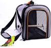 Pet Bird Travel Bag,Portable Pet Bird Parrot Carrier Transparent Breathable Travel Cage,Lightweight Bird Carrier and Small Animals Carrier,Multifunctional Pet Bag (Orange)