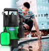 Sump Pump, 1/2 HP 2112GPH Sump Pump Submersible Clean/Dirty Water Pump Electric Clean Water Pump for Swimming Pool Garden Tub Pond Flood with Automatic Float Switch