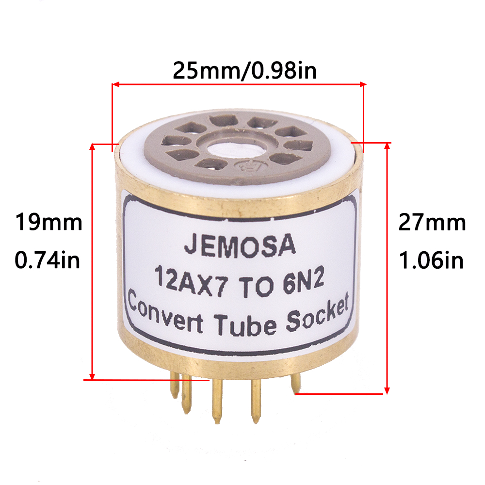 12AX7 12AU7 ECC82 ECC83 to 6N2 6N1 6N6 6922 ECC88 E88CC DIY Audio Amplifier Vacuum Tube Convert Socket Adapter HIFI