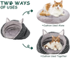 Furpezoo Cat Bed Cave with Removable Washable Cushioned Pillow(20''x13''), Hooded Cozy Plush Cat Bed Indoor, Cat Beds for Indoor Cats, Cat Bed Donut for Cats Puppies, Grey