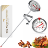 Deep Fry Thermometer With Pot Clip 8" - Instant Read Food Thermometer | Oven Thermometers | Mechanical Meat Thermometer For Grilling | Candle Making Thermometer | Baking Thermometer, Candy Thermometer