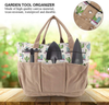 Yinuoday Garden Tool Bag, Bulk Garden Tool Organizer Tote Bag Ox-Ford Harvest Basket with 8 Gardening Tool Pockets for Men Women