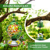 Hummingbird Feeder - HQ Blown Glass - High Capacity Nectar - Vibrant Colors Attract Hummingbirds - Free Mounting Kit (Emerald Green)